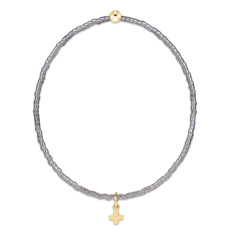 enewton 6.25" Hope Classic Morning Mist Bracelet - Signature Cross Small Gold Charm
