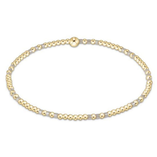 enewton 6.25" Hope Joy Pattern 2mm Bead Bracelet - Milkshake