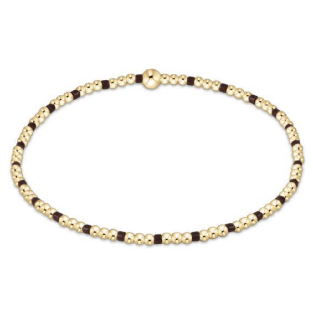 enewton 6.25" Hope Sincerity Pattern 2mm Bead Bracelet - Chocolate