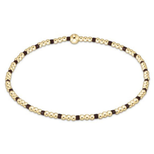 enewton 6.25" Hope Sincerity Pattern 2mm Bead Bracelet - Chocolate