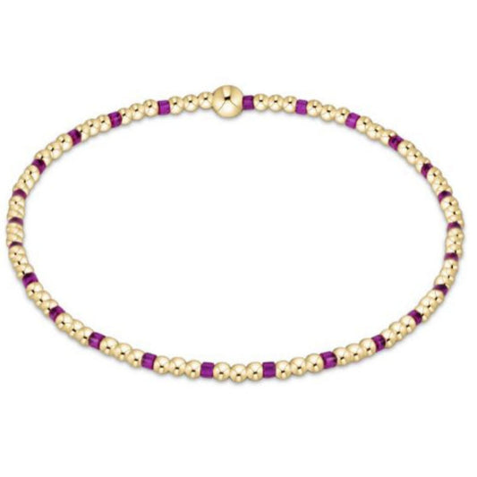 enewton 6.25" Hope Sincerity Pattern 2mm Bead Bracelet - Fuchsia