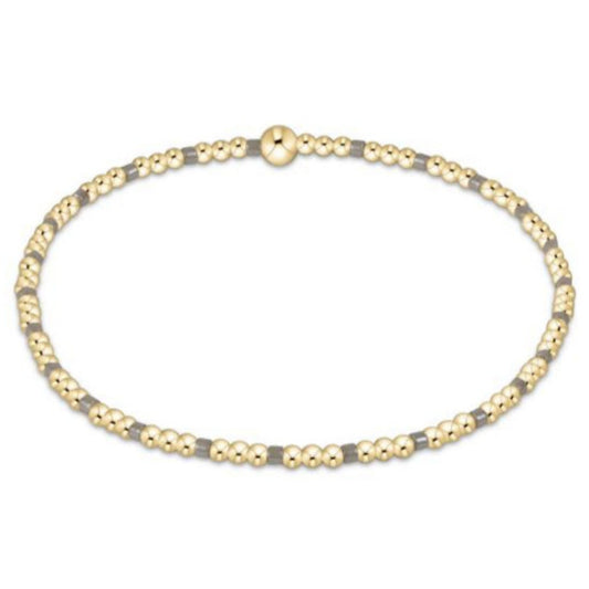 enewton 6.25" Hope Sincerity Pattern 2mm Bead Bracelet - Milkshake