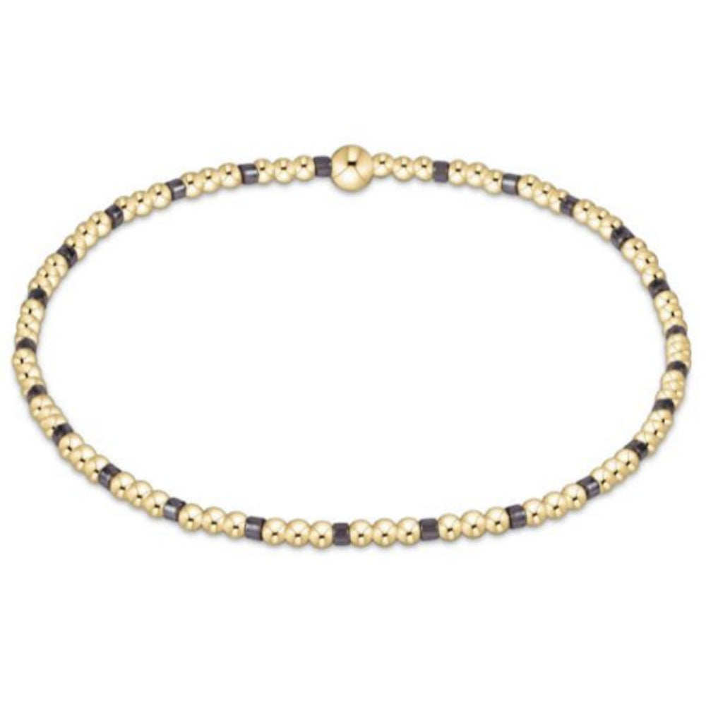 enewton 6.25" Hope Sincerity Pattern 2mm Bead Bracelet - Taupe With A Twist