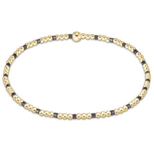 enewton 6.25" Hope Sincerity Pattern 2mm Bead Bracelet - Taupe With A Twist