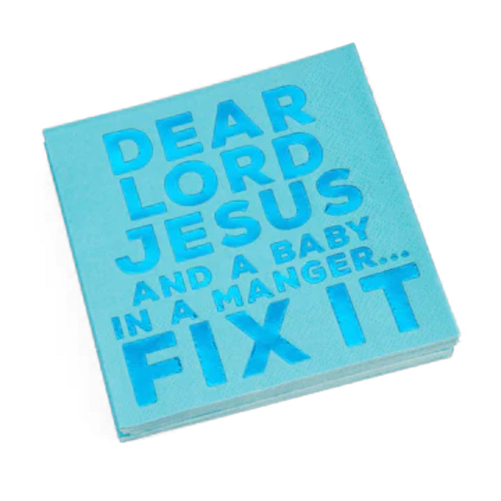 Lux Dear Lord Jesus Fix It, Beverage Napkin-Package Of 20