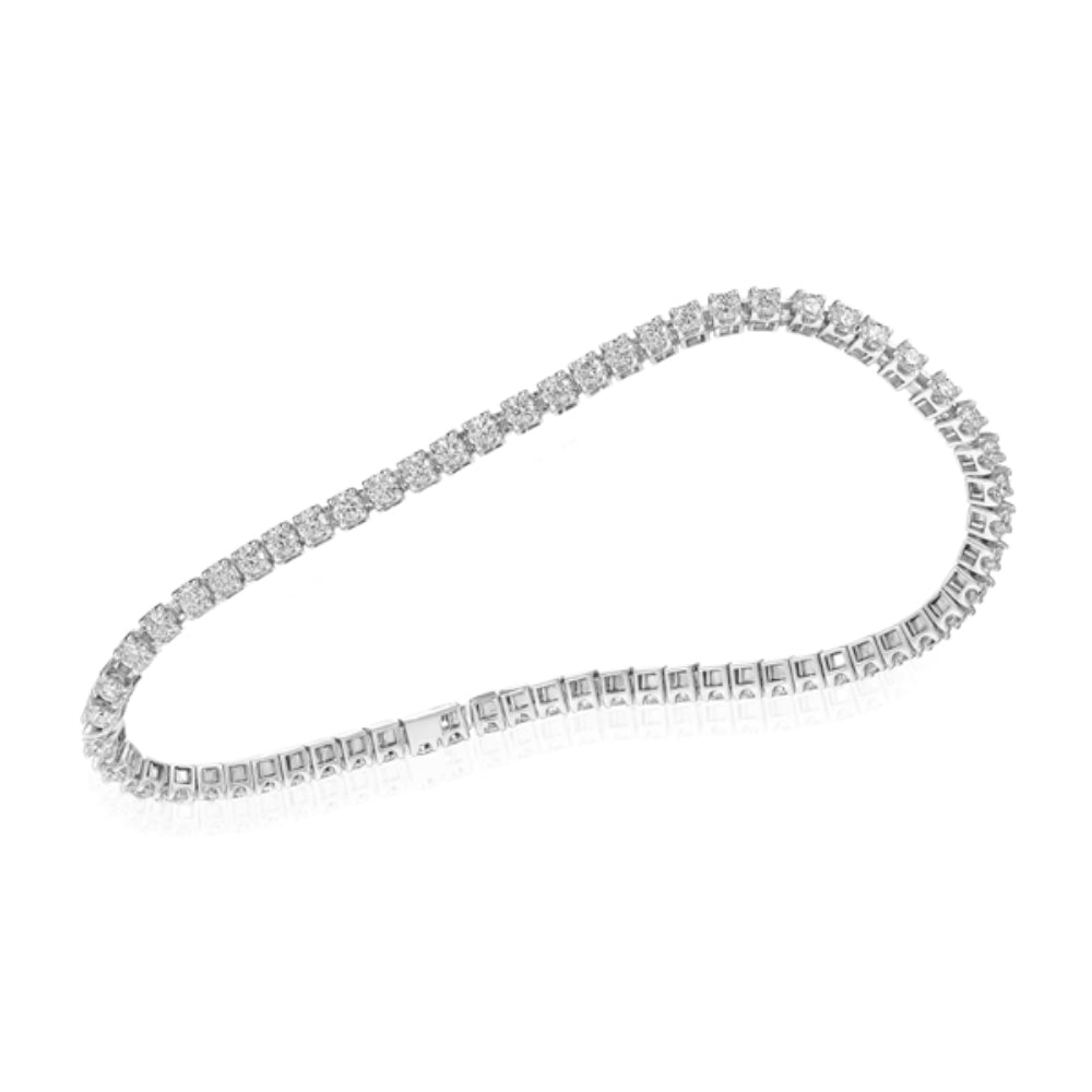 Elegant: 14K White Gold Flexible Diamond Bracelet | 3cttw Diamonds –  Klein's Jewelry
