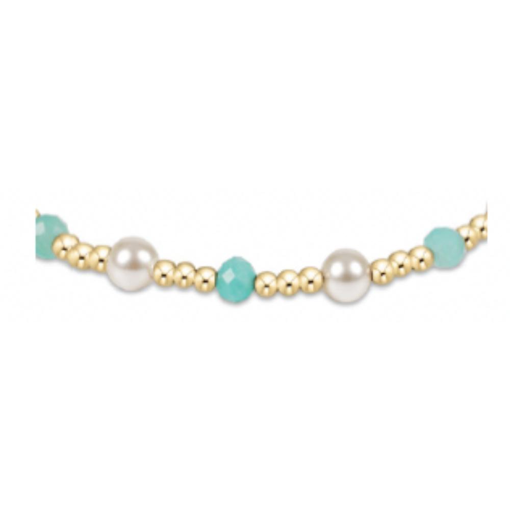 enewton 6.25" Pearl Sincerity Pattern 4mm Bead Bracelet - Amazonite