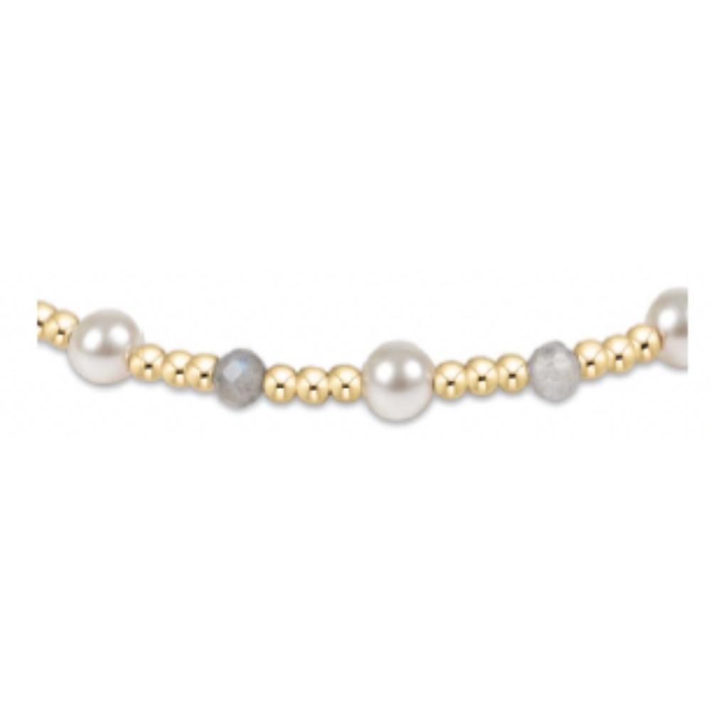 enewton 6.25" Pearl Sincerity Pattern 4mm Bead Bracelet - Labradorite