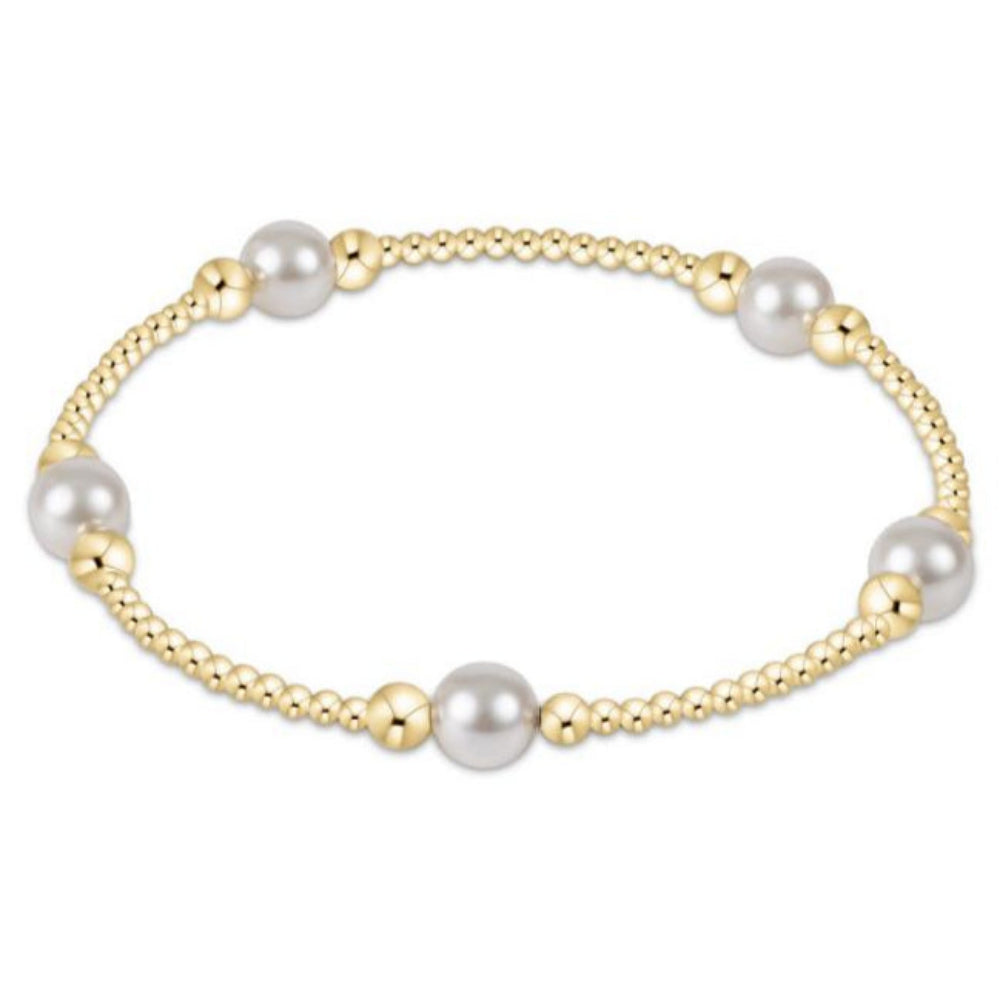 enewton 6.25" Purpose Pearl 6mm Bead Bracelet - Gold