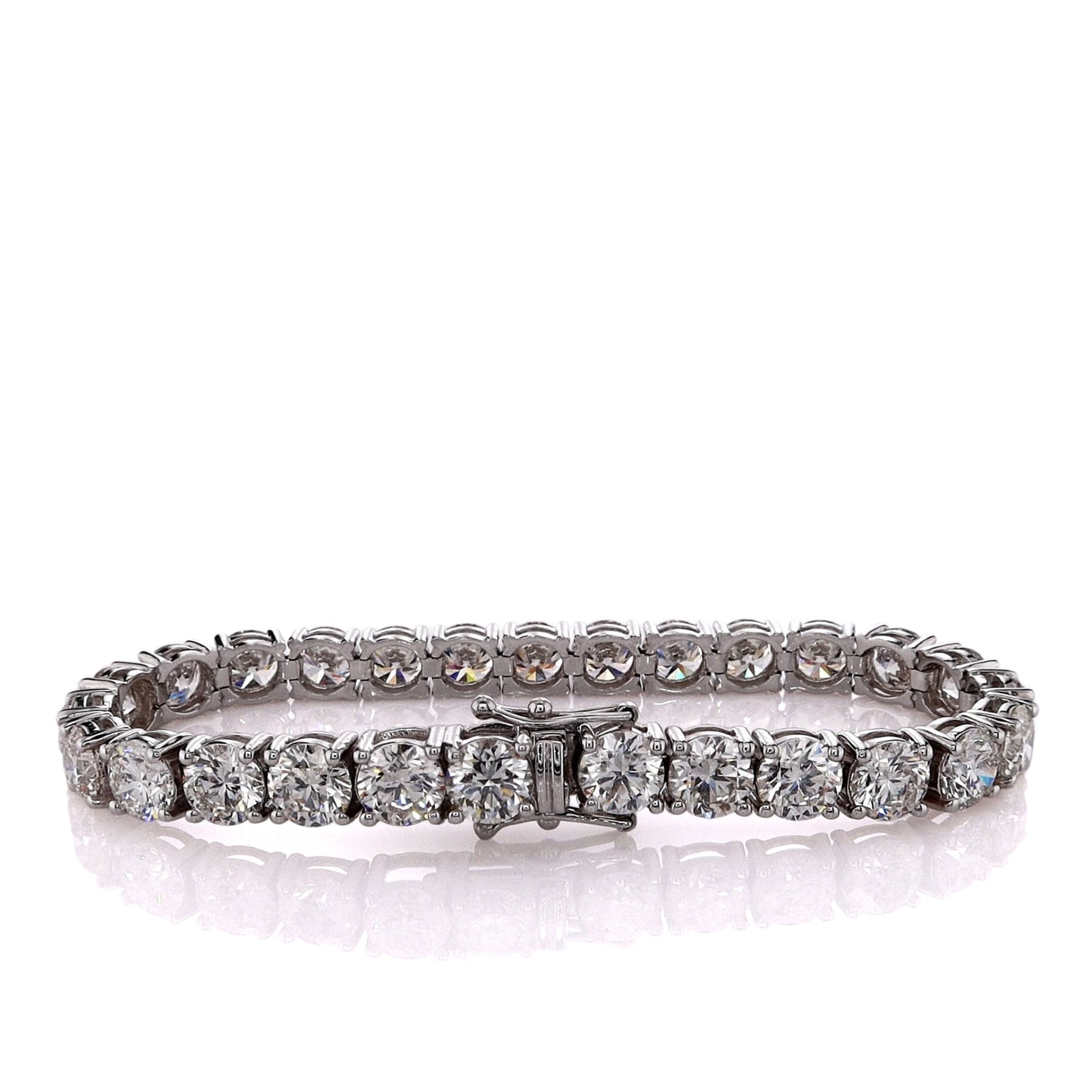 18k White Gold 27.65ct Diamond Tennis Bracelet