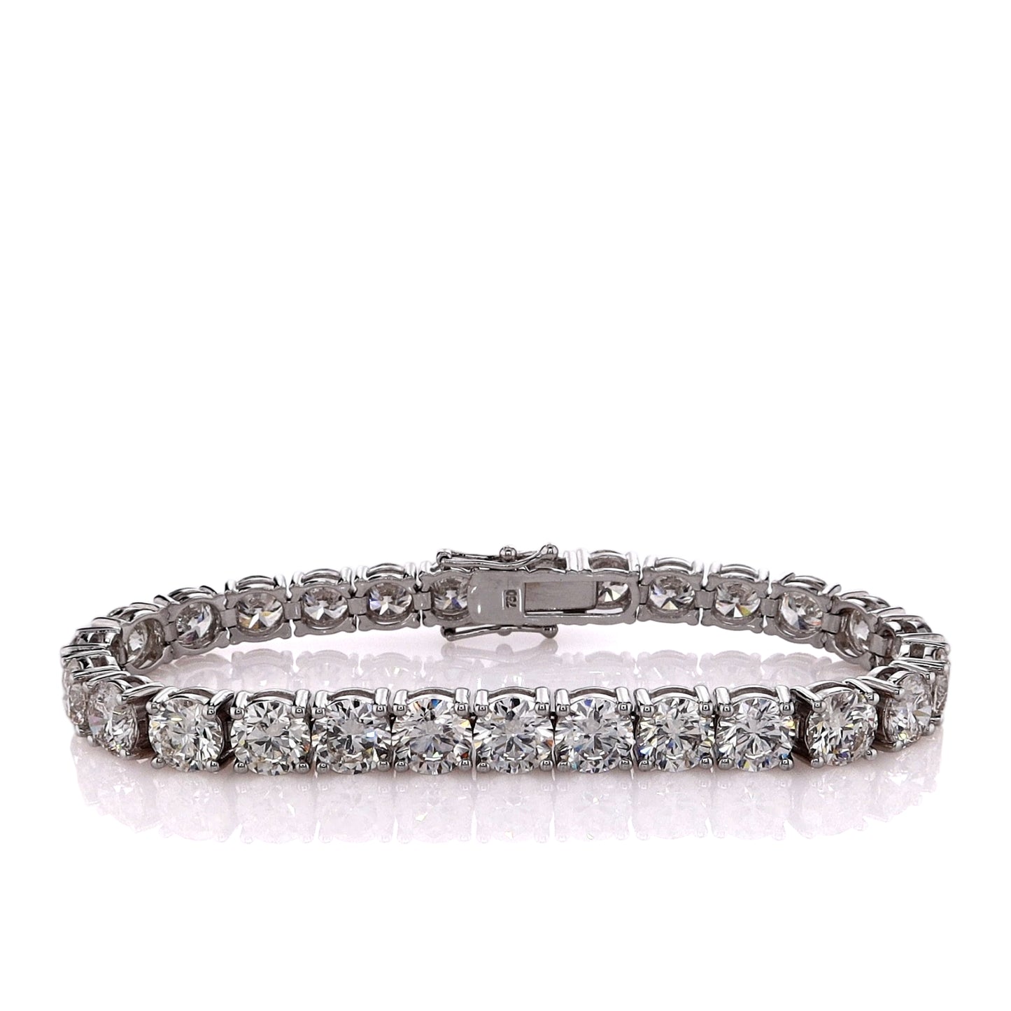 18k White Gold 27.65ct Diamond Tennis Bracelet