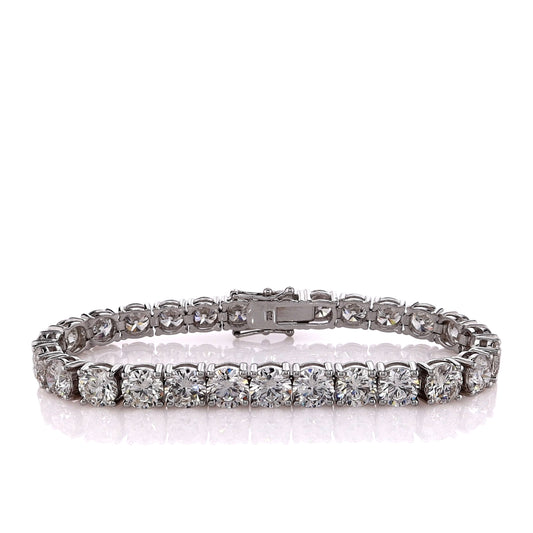 18k White Gold 27.65ct Diamond Tennis Bracelet