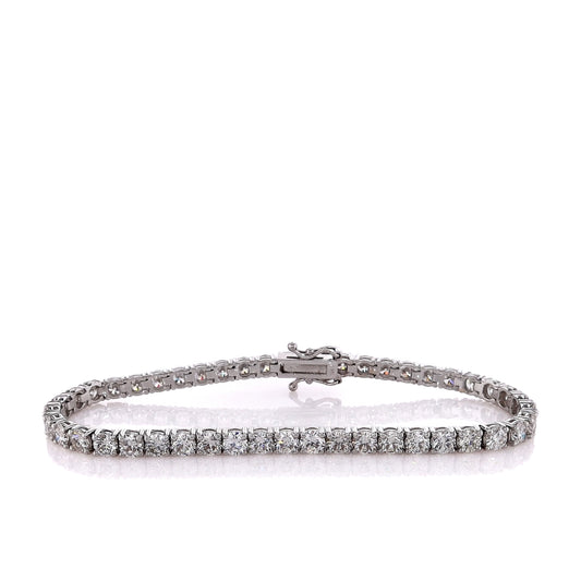 14k White Gold 7.72ct Diamond Tennis Bracelet
