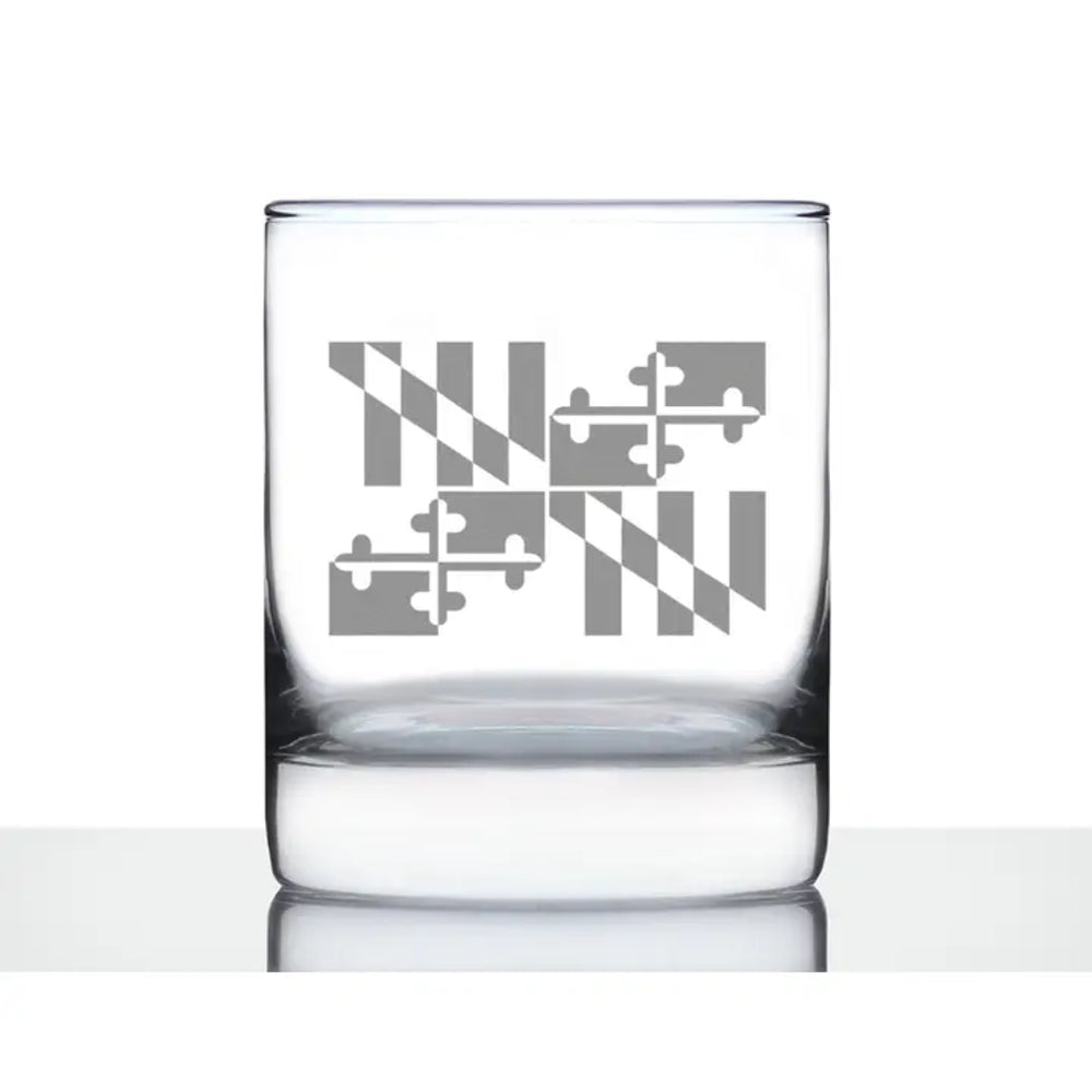 Maryland whiskey rocks glass