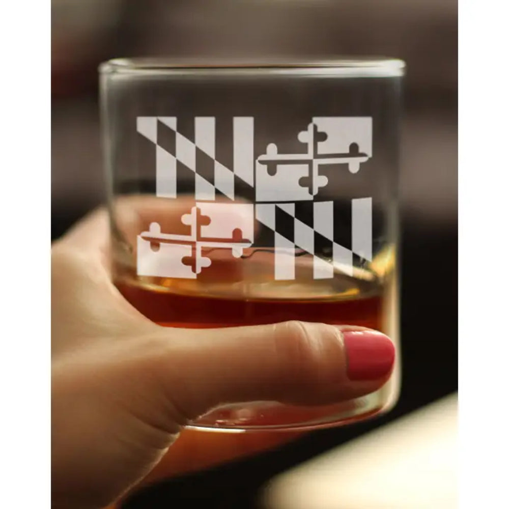 Maryland whiskey rocks glass