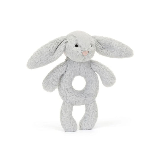 Jellycat Bashful Silver (Grey) Bunny Ring Rattle