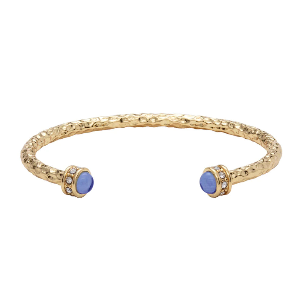 Halcyon Days Hammered Torque Gold Bangle