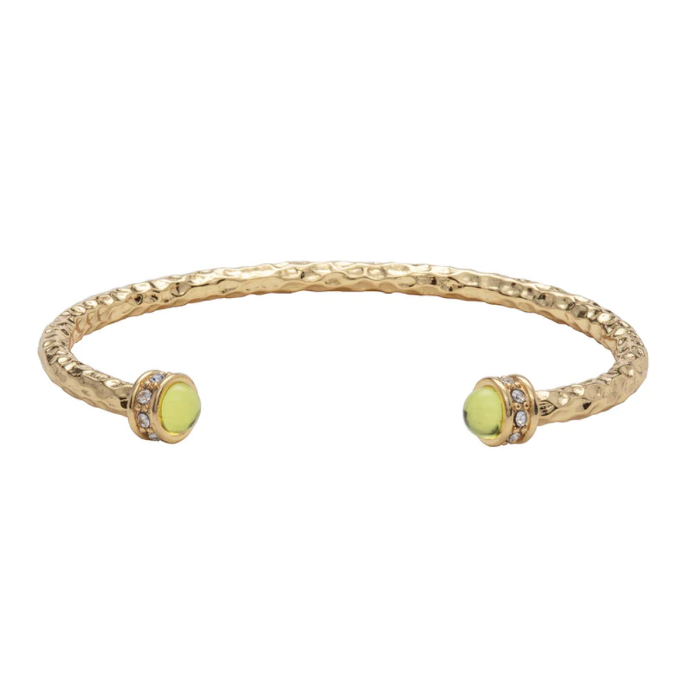 Halcyon Days Hammered Torque Gold Bangle