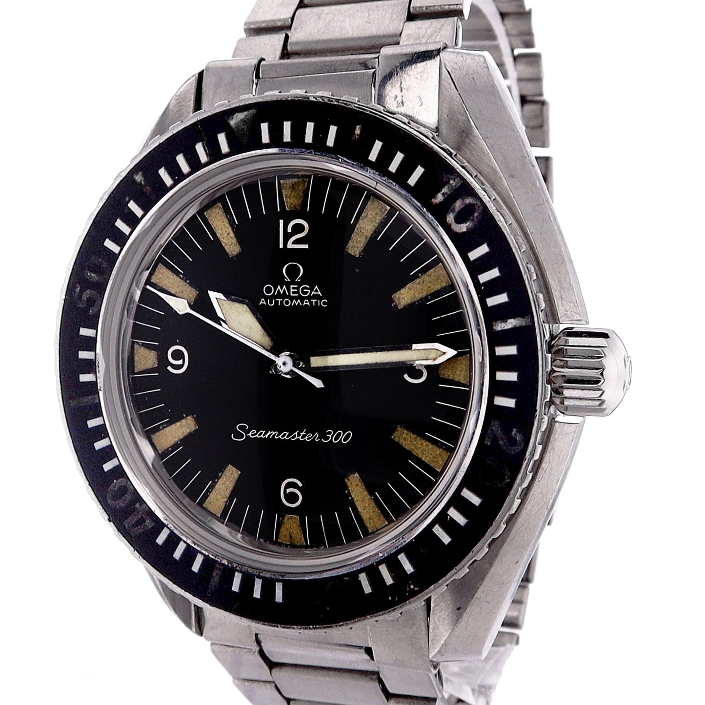 Estate Omega Gents Stainless Steel Seamaster 300 with Black Dial C. 1969 - 165.02