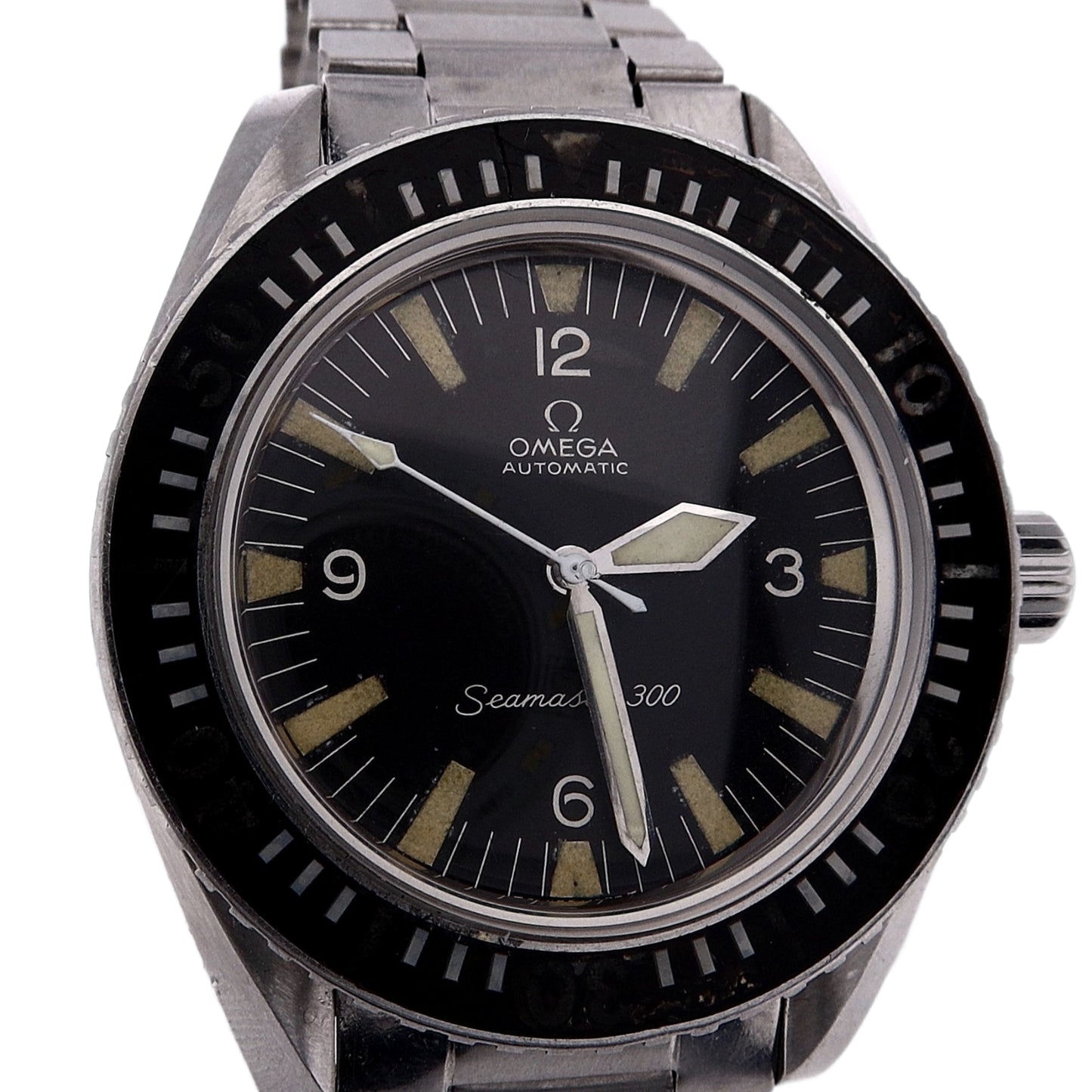 Estate Omega Gents Stainless Steel Seamaster 300 with Black Dial C. 1969 - 165.02