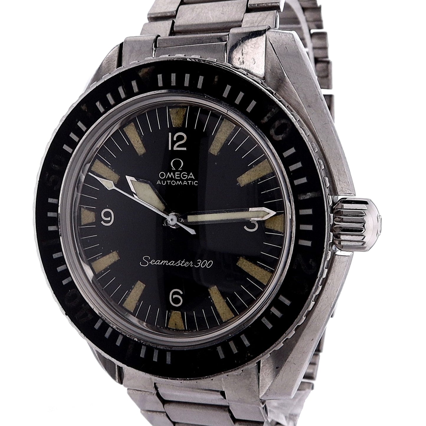 Estate Omega Gents Stainless Steel Seamaster 300 with Black Dial C. 1969 - 165.02