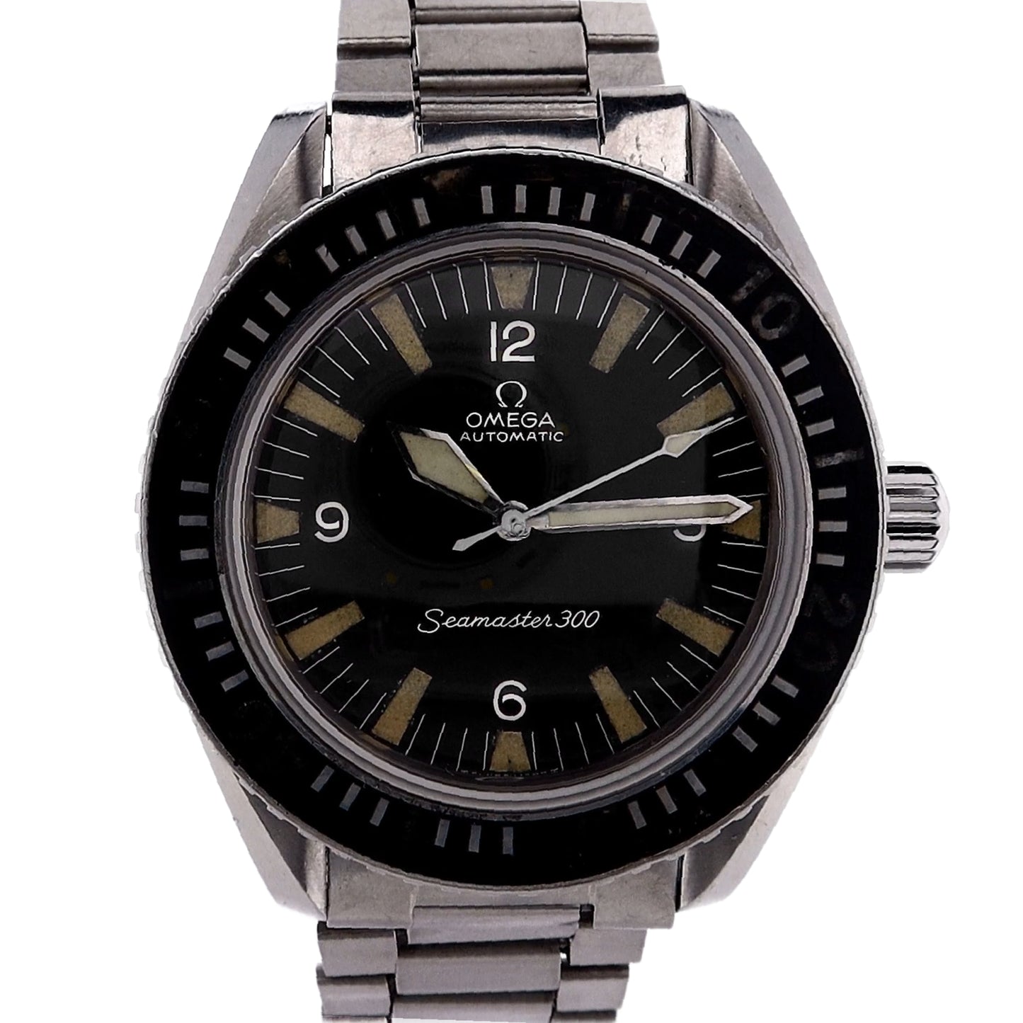 Estate Omega Gents Stainless Steel Seamaster 300 with Black Dial C. 1969 - 165.02