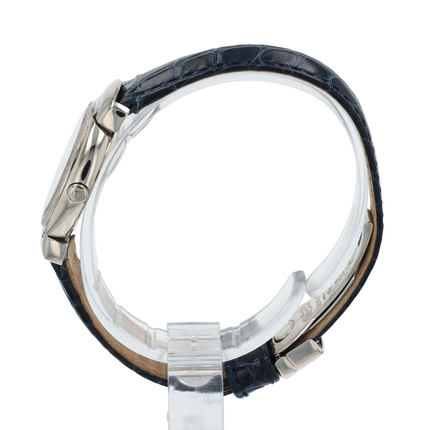 Estate Rolex 18k White Gold 26mm Ladies' Cellini Cellissima Blue Roman Dial 6671 With Box & Paper C.2003