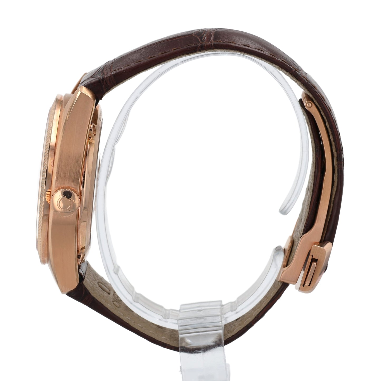 Estate Omega 18k Rose Gold G Constellation Globemaster Co-Axial Master Chronometer Silver Dial With Box