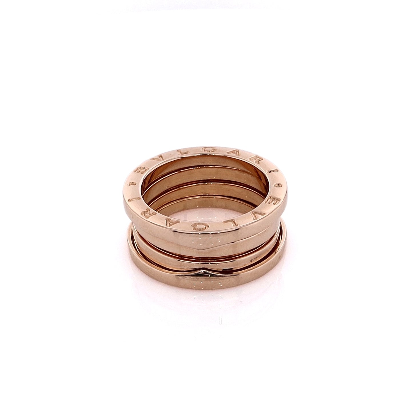 Estate Bvlgari 18 Karat Rose Gold 4 Band Ring