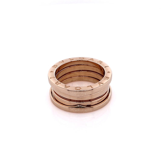 Estate Bvlgari 18 Karat Rose Gold 4 Band Ring