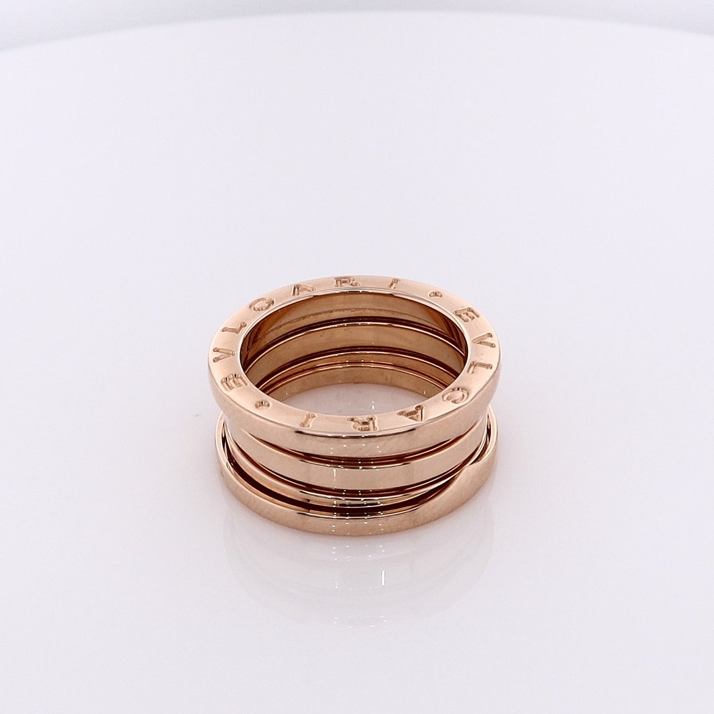 Estate Bvlgari 18 Karat Rose Gold 4 Band Ring