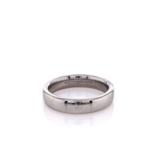 Estate Tiffany & Co Polished Platinum Wedding Band