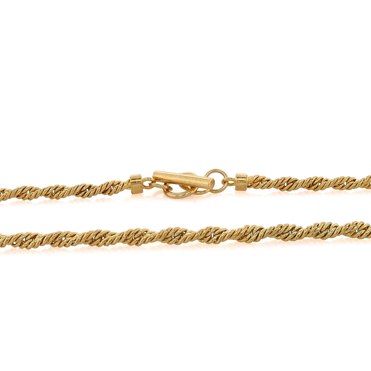 Estate 24 Karat Yellow Gold Twisted Rope Bracelet