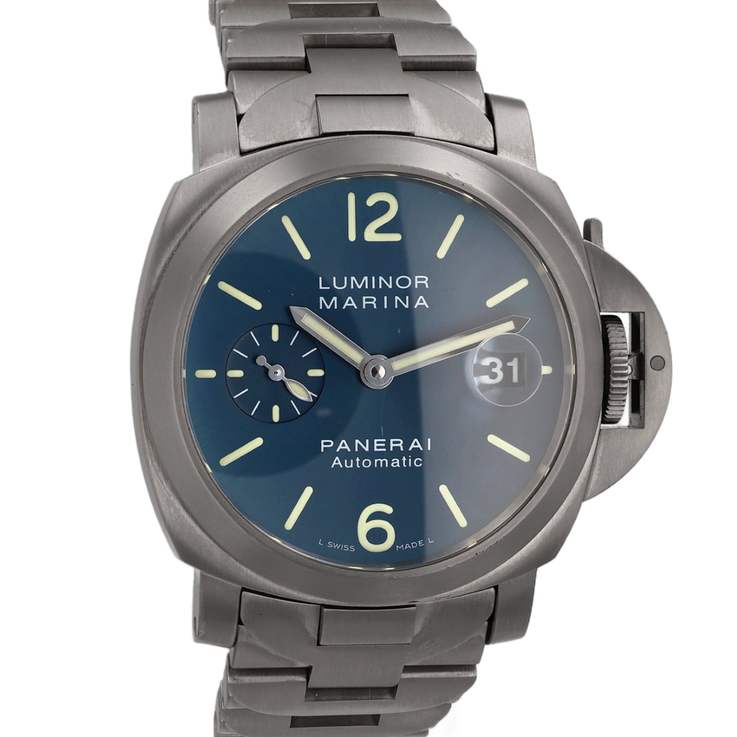 Estate Panerai Titanium Gent's Automatic Luminor Marina Blue Dial PAM00283