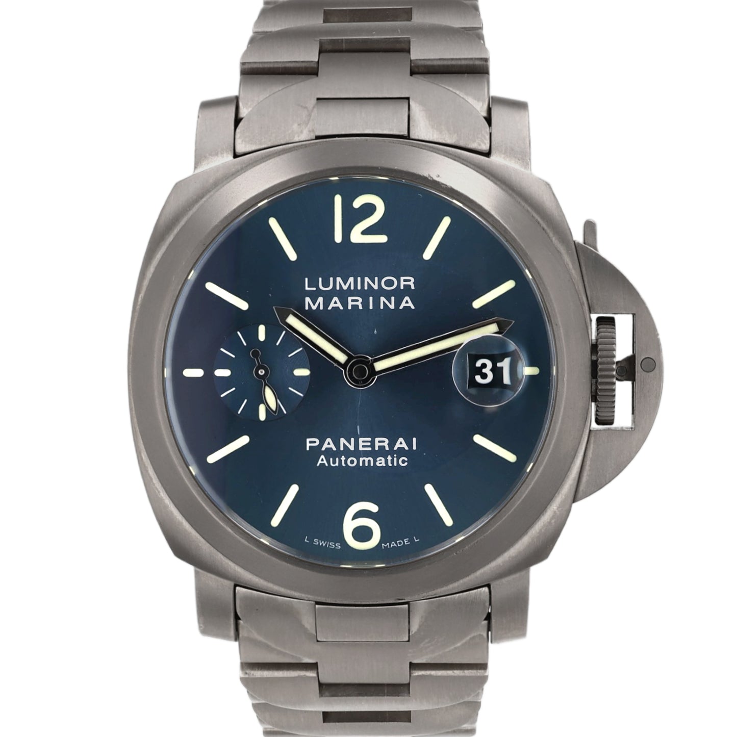 Estate Panerai Titanium Gent's Automatic Luminor Marina Blue Dial PAM00283