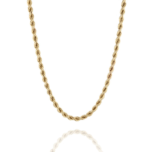 Estate 14k Yellow Gold 30.5" Rope Chain