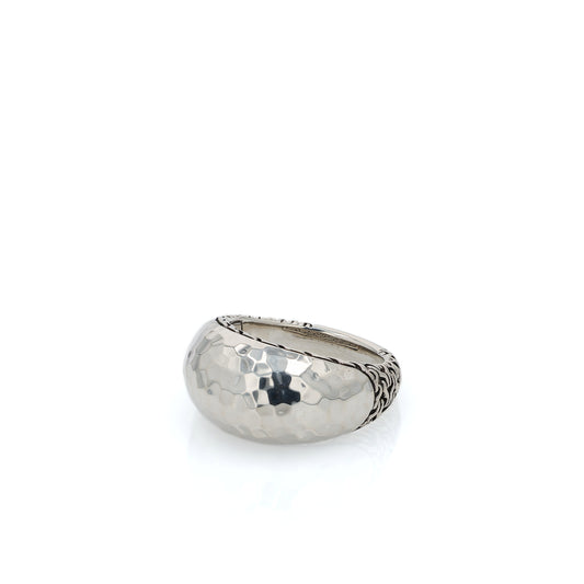 Estate John Hardy Sterling Silver Domed Hammered Top Ring