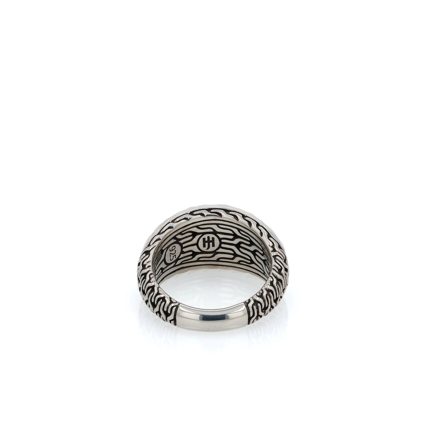 Estate John Hardy Sterling Silver Domed Hammered Top Ring
