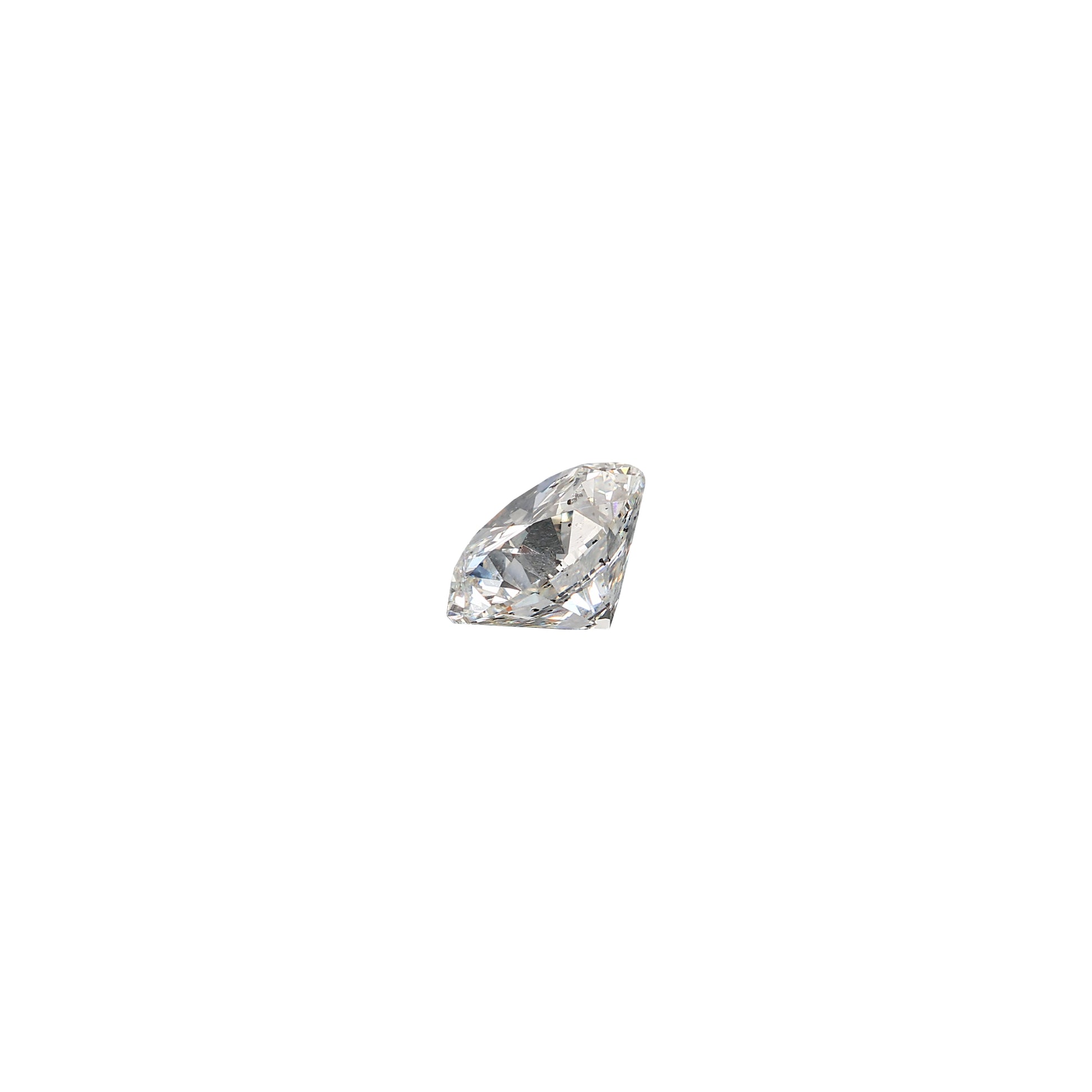 Round 2.00 carat GIA certified diamond graded FI1 on a white background