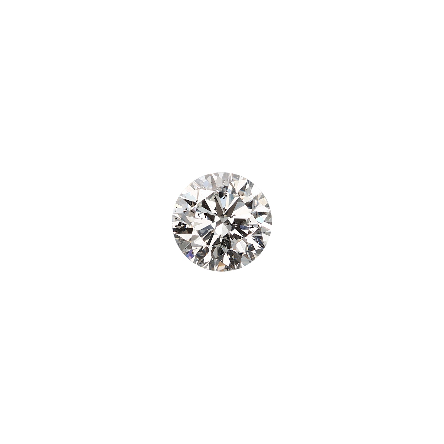 Round 2.00 carat GIA certified diamond graded FI1 on a white background