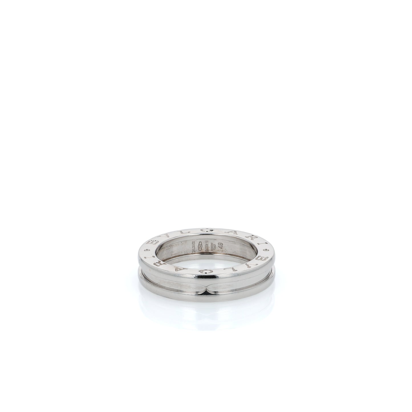 Estate Bvlgari 18k White Gold 4.7mm B.zero1 Band