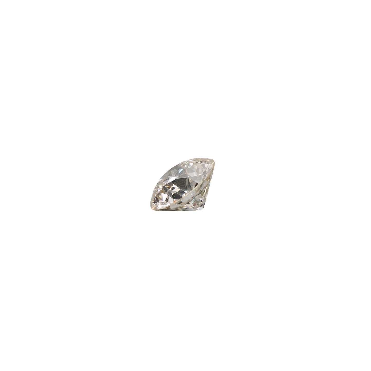 Old european cut 1.54 carat diamond graded LSI1 on a white background