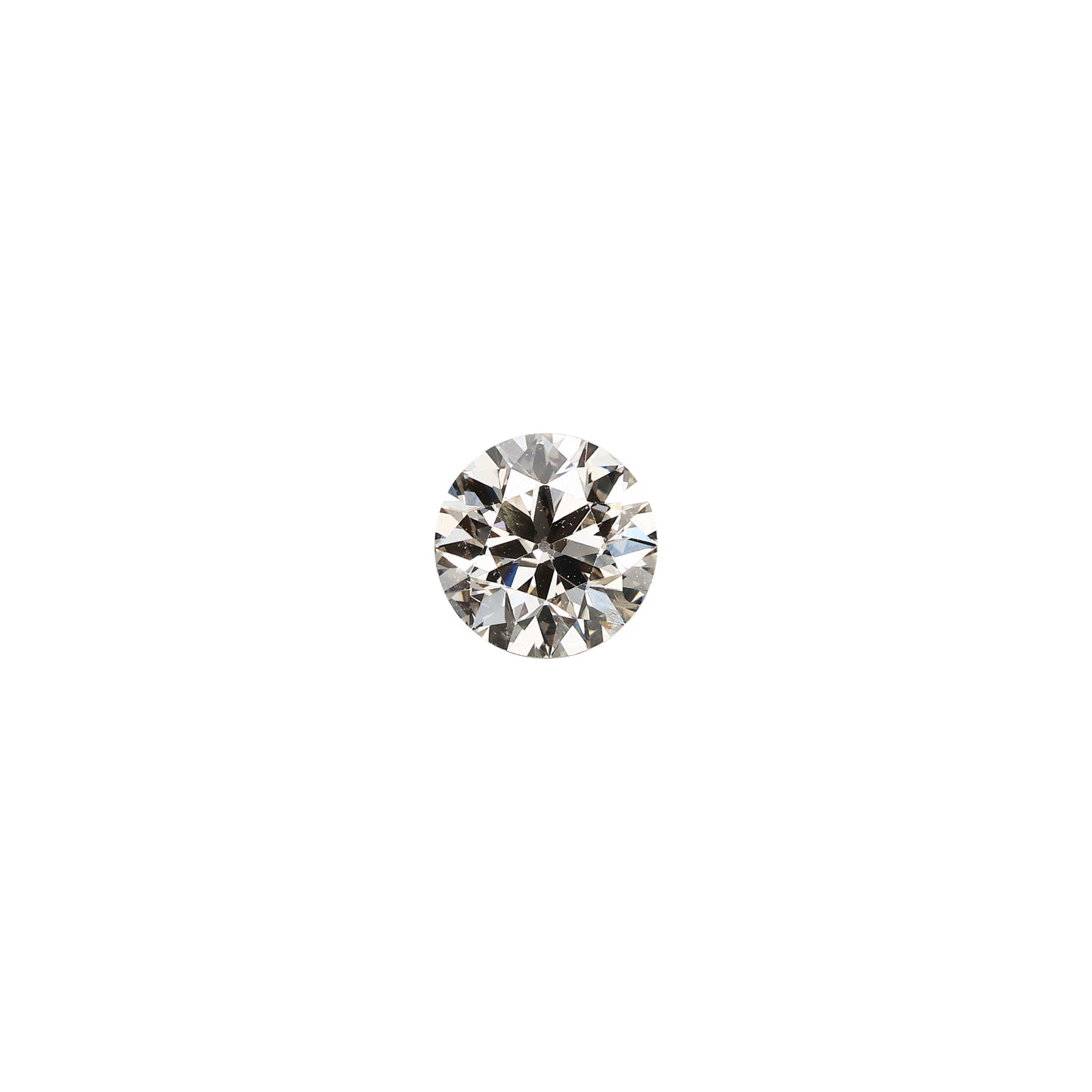 Old european cut 1.54 carat diamond graded LSI1 on a white background