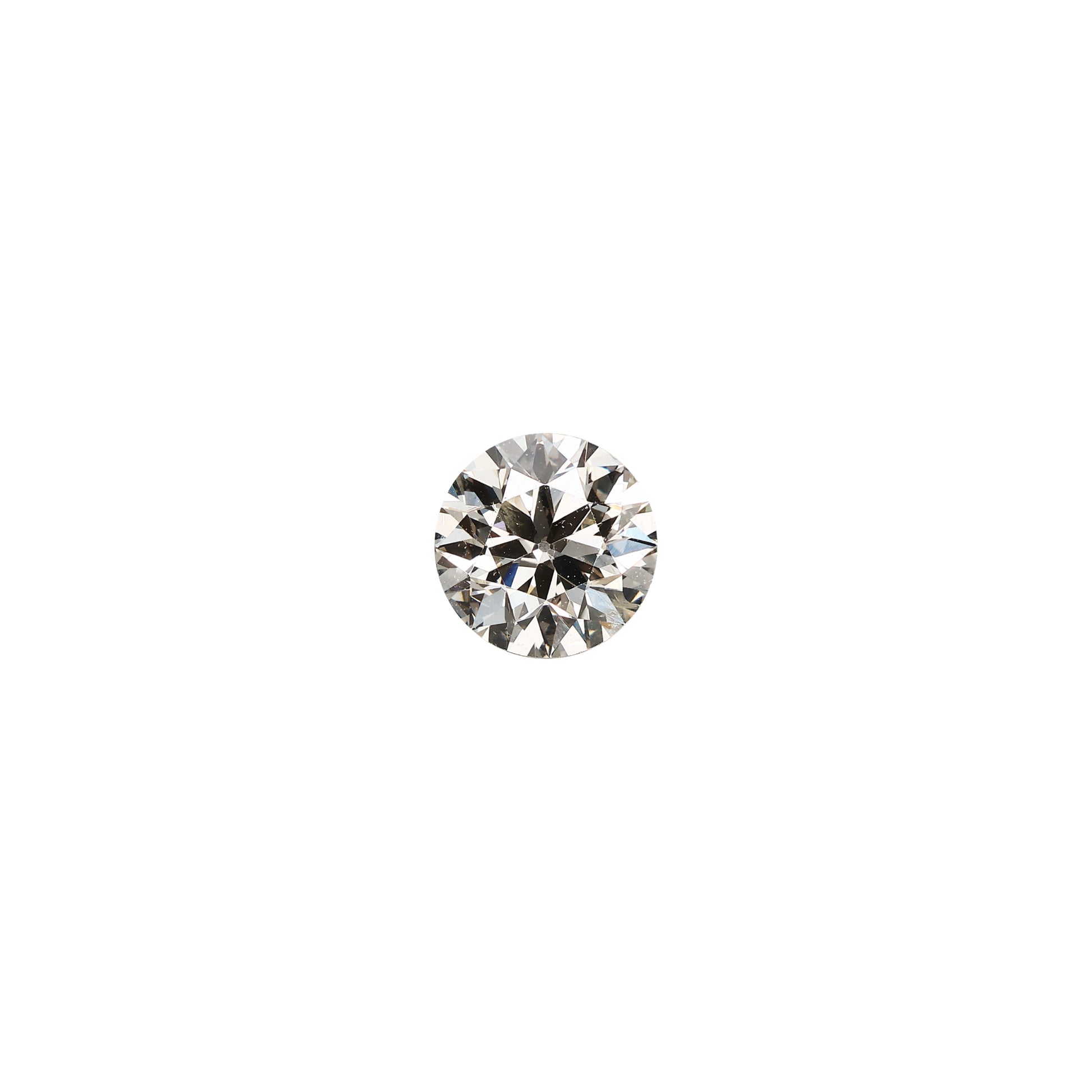Old european cut 1.54 carat diamond graded LSI1 on a white background