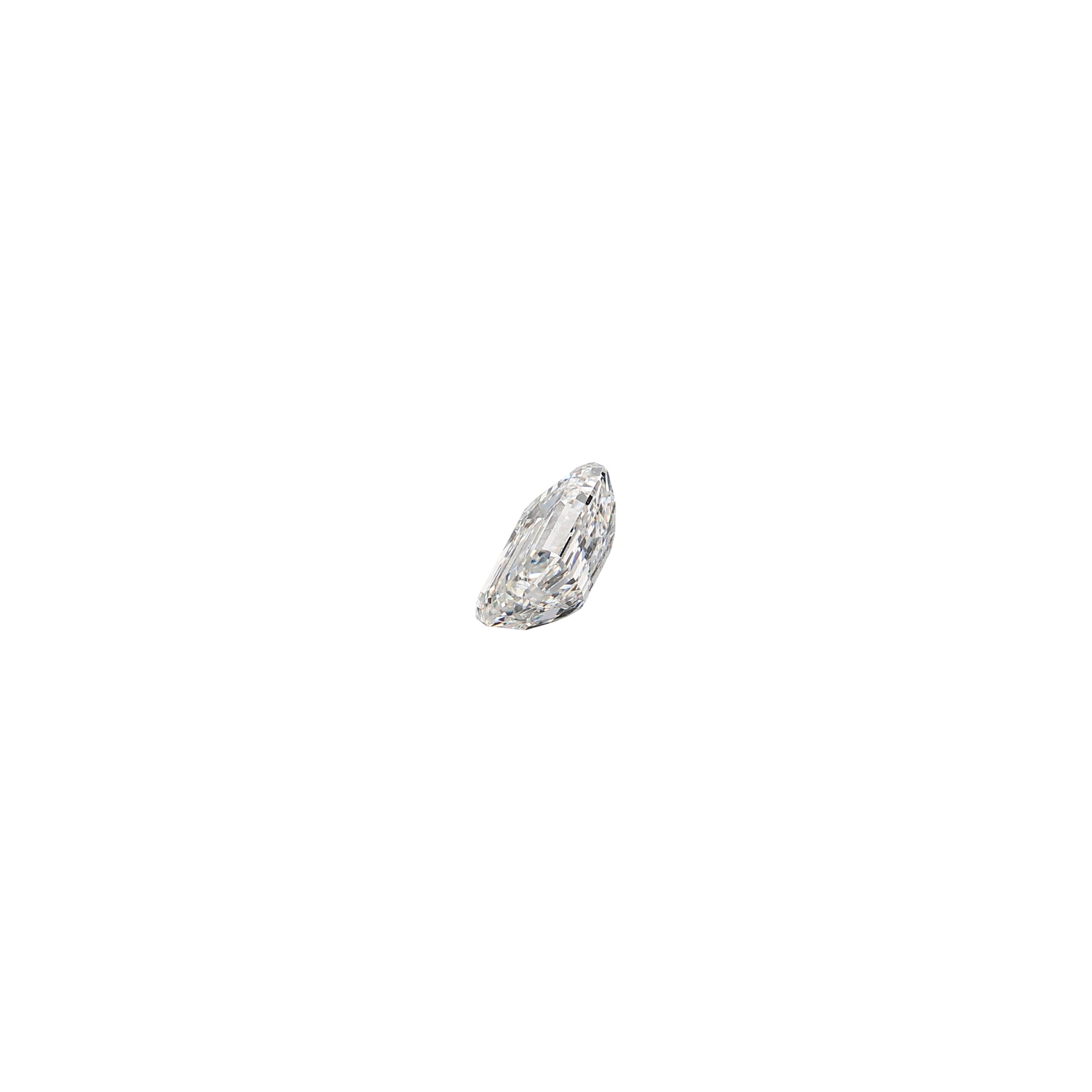 Emerald Cut .90 carat GIA certified diamond graded GVS1 on a white background