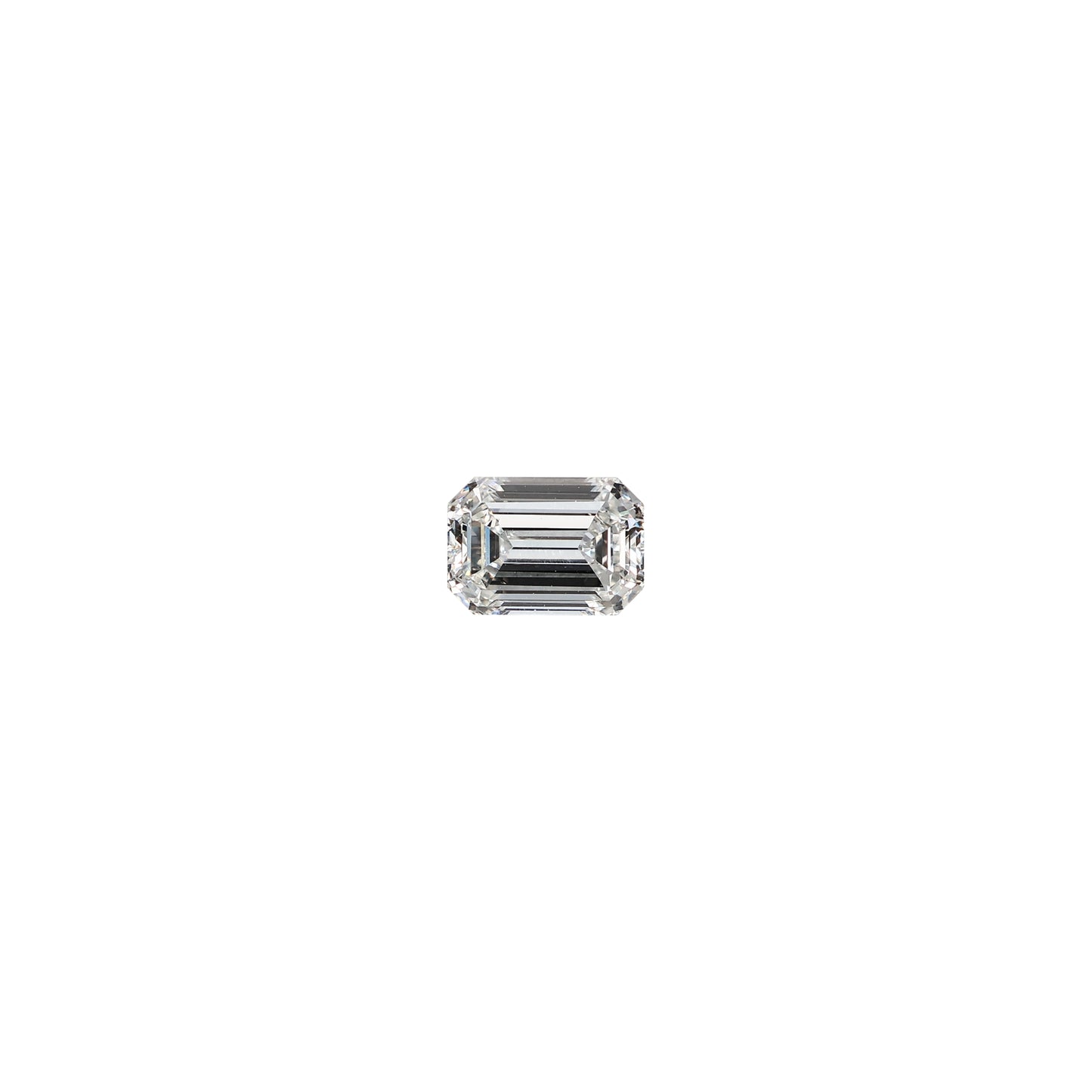 Emerald Cut .90 carat GIA certified diamond graded GVS1 on a white background
