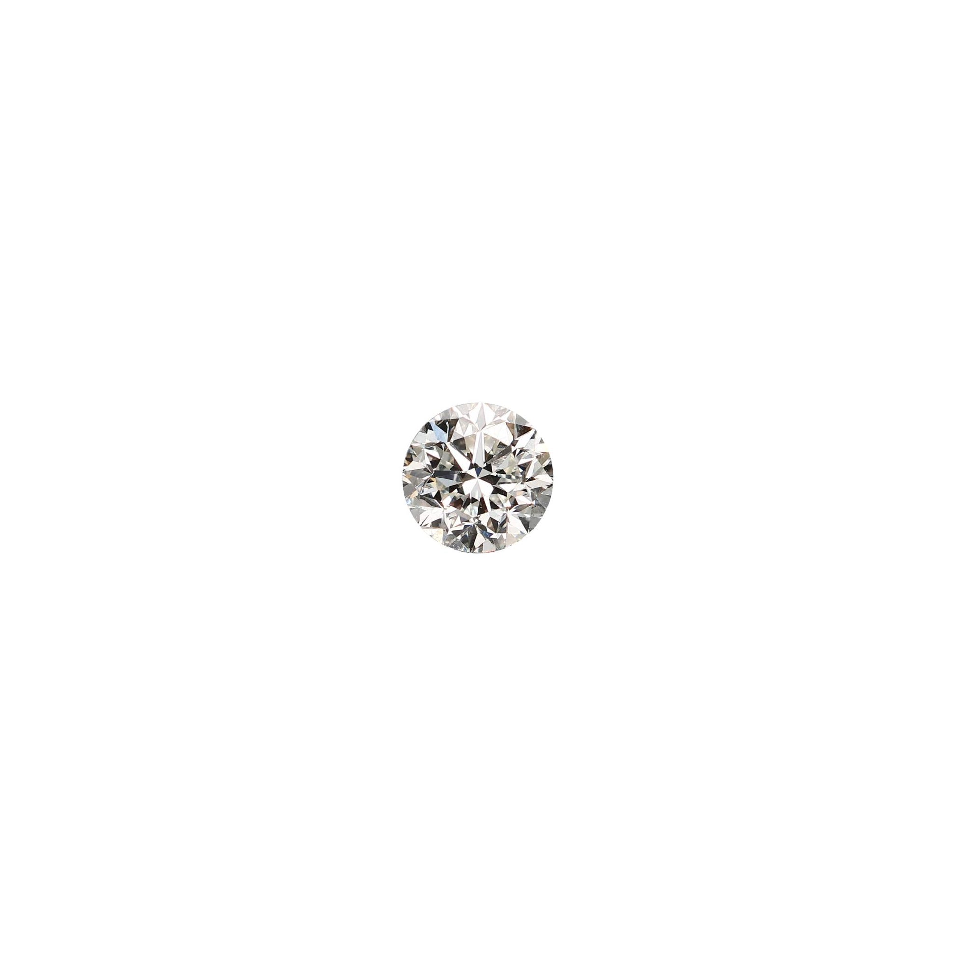 Round .81 carat diamond graded IVS2 on a white background