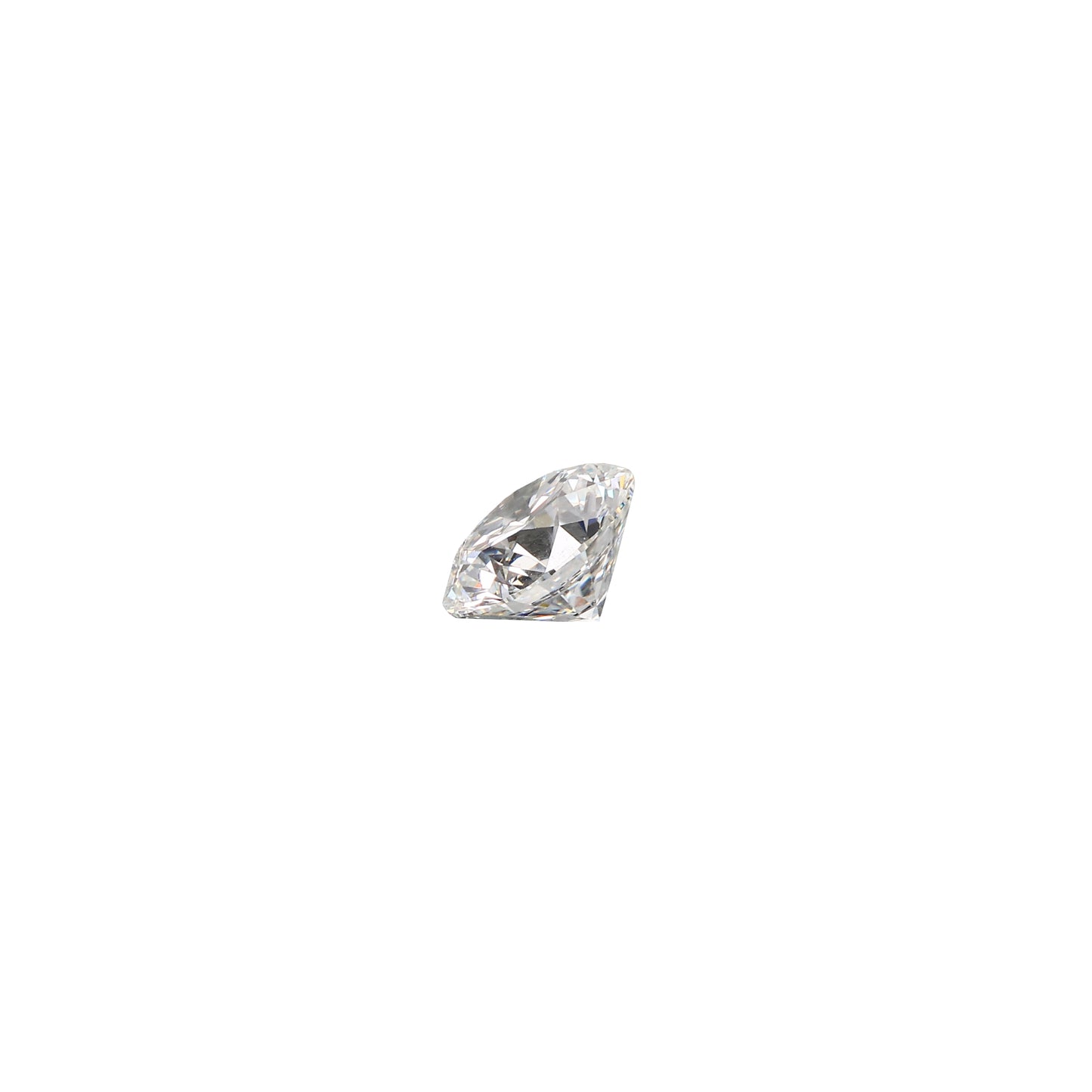 Round smyth triple excellent graded 1.55 carat diamond with F color and VS2 clarity on a white background