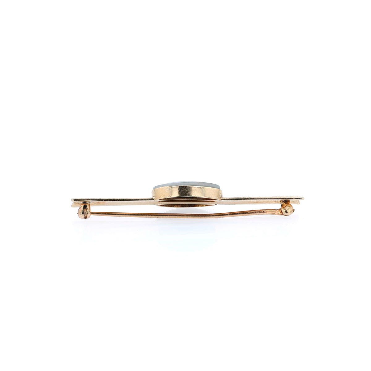 Estate 14k Yellow Gold and Oval Cabochon Opal Triplet Pin Bar