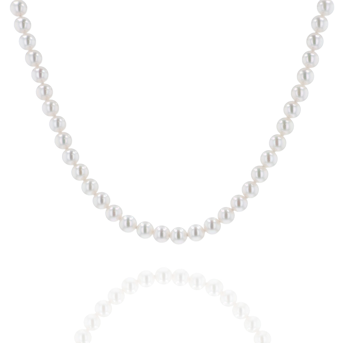 Estate Mikimoto 18k Yellow Gold and Pearl 18" Necklace